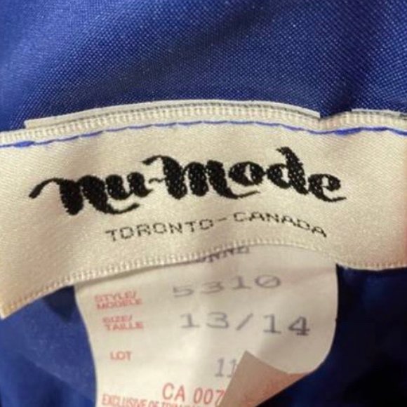 Vintage Old Hollywood Blue Velvet Off Shoulder - Picture 3 of 3